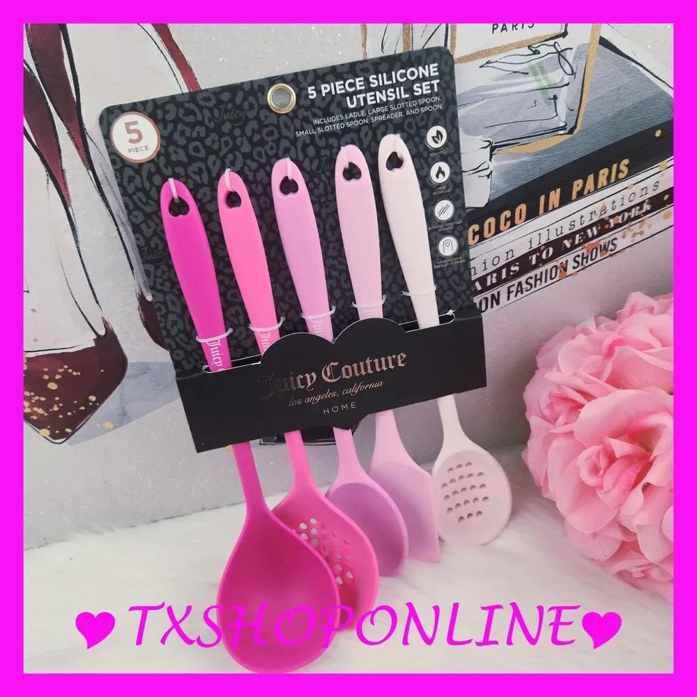 💗🥄Juicy Couture 5 piece silicone utensil set🥄💗